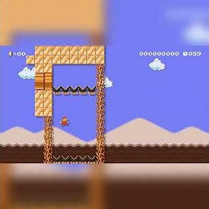 鬼ムズ！？ドッスンとブラパから逃げろ！(続編) [Escape Thwomp & Bullet Bill] by うまくいかないひと #shorts 🍄Super Mario Maker 2 #dqm
