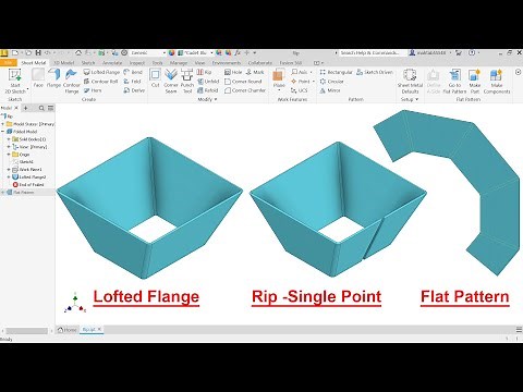 Autodesk Inventor Sheet Metal Rip Tool