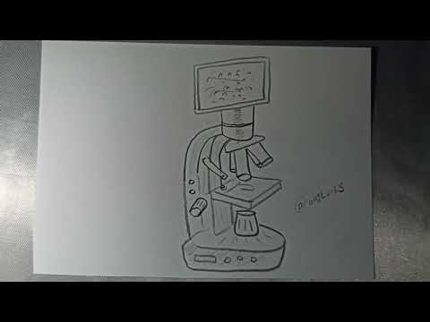 Como desenhar um microscópio óptico