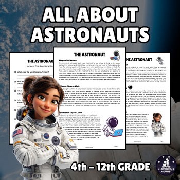 Astronaut Reading Comprehension | Career Exploration Worksheet