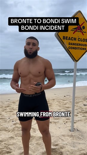 Ismail “The Freak” Elcheikh on Instagram: "I swam from Bronte to Bondi for the people. What happened here was not right. Innocent people should never lose their lives, anywhere, for any reason. Bondi belongs to everyone. It’s a place of community, family, training, recovery, and everyday life. Seeing something like this happen has shaken a lot of people. In moments like this, it’s important to recognise those who step up. Ahmad Al Ahmad showed real courage by putting himself in harm’s way to hel
