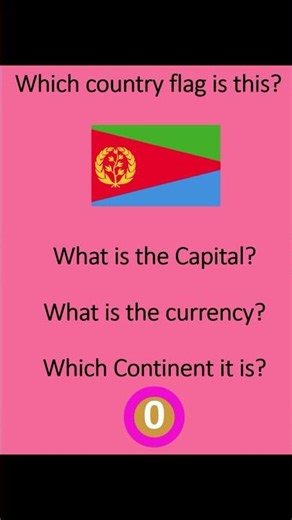 ERITREA what is capital, currency and continent #ERITREA Flag and learn about the country #ERITREA