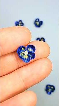 Blue Pansies - Polymer Clay Tutorial - SUPER EASY! - Make Accessories for your Resin Projects