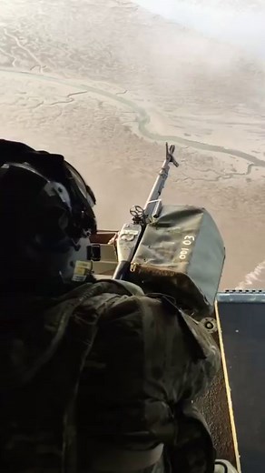 A pair of our visual communicators teamed up with Pilots and Weapons Systems Operators from 27 Squadron out of RAF Odiham to document a Gunnery Sortie. The sortie which involved the crew firing the M134 Miniguns and single M60D General Purpose Machine gun, must conduct this training regularly to maintain their skills. This includes responding to threats, such as returning fire when the aircraft takes off and lands. Red tracer rounds are used for accuracy and are vivid at night as they leave long