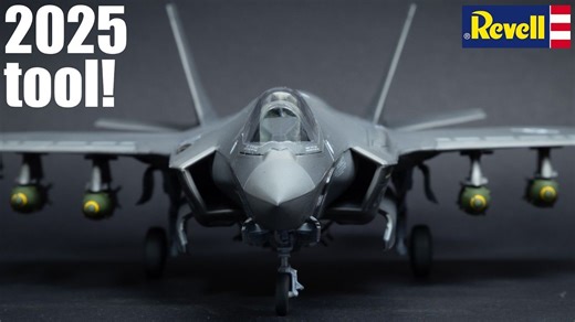 利华Revell2025新品 1/72 F-35A"野兽模式"战斗机试模件制作
