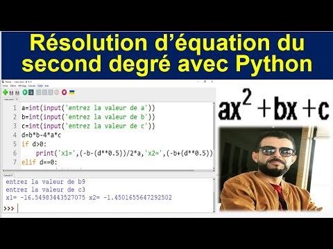 Résolution équation du second degré avec python #python #python