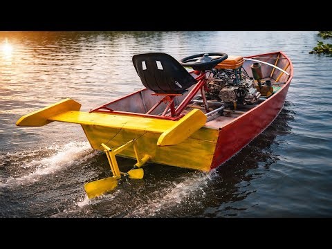 💡I Mounted an Old Motorcycle Engine on a DIY Boat – The Power Is Insane
