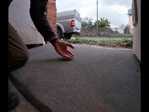 Building a concrete ramp for a motorcycle or vehicle.
