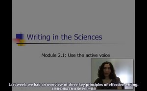 斯坦福SCI论文写作课程(Writing in the Sciences) 双语字幕 2.1