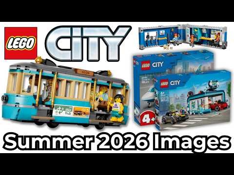 LEGO City Summer 2026 Set Images LEAKED! (Steamtrain, Tram, Car Wash + More!)