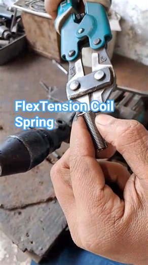Tension Spring Making on Drill Machine | Smooth & Accurate Coil Work #springmanufacturer #turningrol