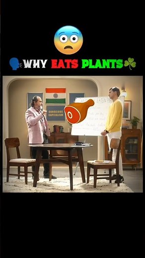 😨 WHY EAT PLANTS ☘️ #acharyaprashant #vegeterian #meat #plants #petlover #animals #gita #ytshort