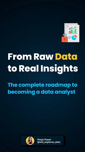Dr. Pooja | Python | SQL | Power BI | Excel on Instagram: "Every number hides a story — and this roadmap helps you uncover it. Start by learning Git, Linux, and SQL, the foundation of every data professional’s toolkit. Master command lines, version control, and database querying to handle data confidently. Then dive into Python, the powerhouse of analytics. Build scripts, test code, and explore libraries like Pandas, NumPy, Matplotlib, Seaborn, TensorFlow, and Scikit-learn to clean, analyze, and