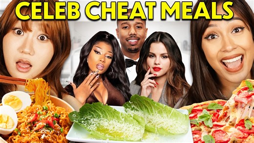 Trying & Rating Celebrity Cheat Meals | People Vs Food By React