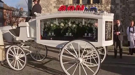 Liam Payne’s coffin arrives by horse-drawn hearse at One Direction star’s funeral