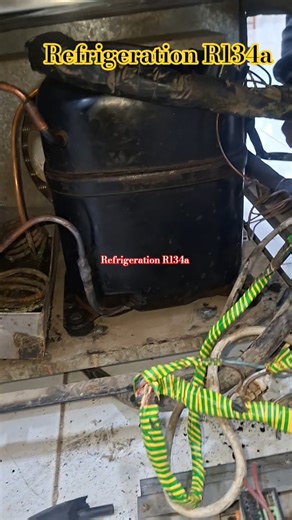 Refrigeration R134a compressor change 🛠🔧🪛#shortvideo #refrigerationcompressor #viralvideo