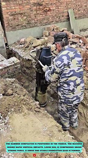 Bodenverdichter-Stampfer: Tiefenverdichtung für Fundamentarbeiten