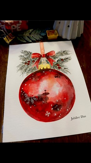 39K views · 506 reactions | Christmas card painting tutorial! ♥️ #Christmas #decor #holidaycards #reelschallenge #reelsfb #fbreelsfypシ゚ #fypchallenge #viral #viralreelschallenge #trendingnow | artbyjubilee | Facebook