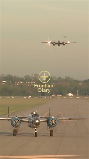 Historic B-25 Mitchell flies right over us