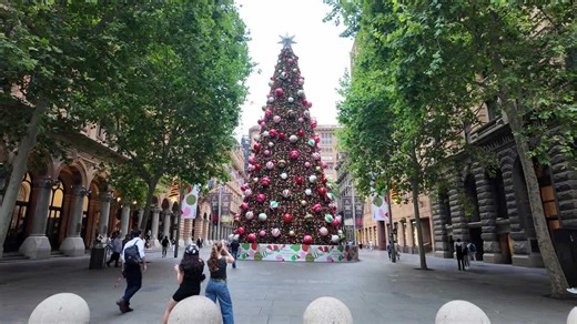 Christmas tree in Martin Place, Sydney, Australia