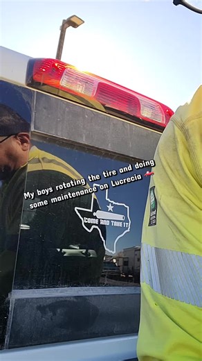 My boys doing some maintenance, and rotating the tires on Lucrecia. #Texas #westtexas #bluecollar #trades #electrician