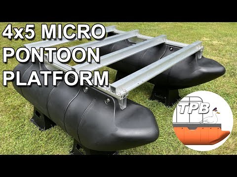 TinyPontoonBoats.com 4x5 mini robotics pontoon platform - MICRO PONTOON BOAT PLATFORM