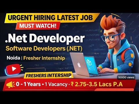 #latest #Asp .Net developer Developer Jobs for Fresher | 0-1 Year Experience | #Urgent Hiring
