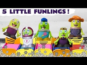 Five Little Monkeys Jumping On The Bed Nursery Rhymes Songs with the Funny Funlings