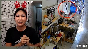 Waitress horrified when massive python drops from coffee shop ceiling