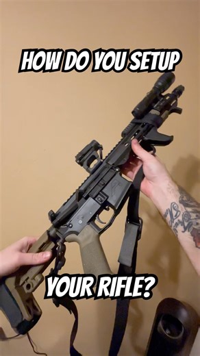 HOW DO YOU SETUP YOUR RIFLE? #airsoft #ytshorts #foryou #pewgun #opticready #viral