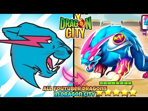 ALL YOUTUBER DRAGONS IN DRAGON CITY PART 1