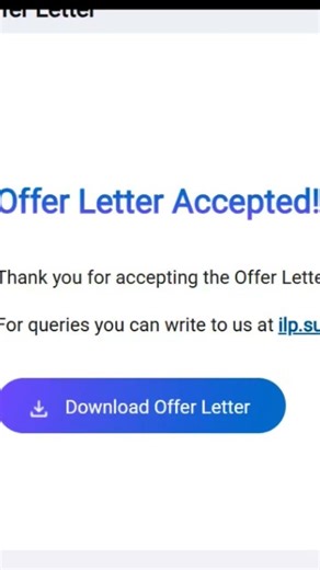 TCS offer Letter Accepted