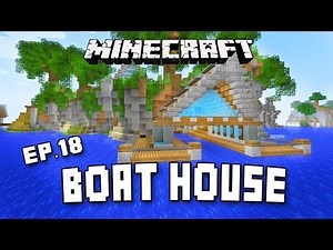 Minecraft Tutorial: How To Make A Boat House (Scarland Cabin Part 18)
