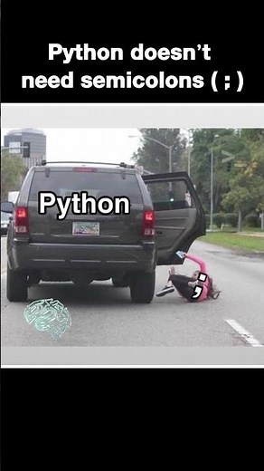 Python doesn’t need semicolons(;;;;) #shorts