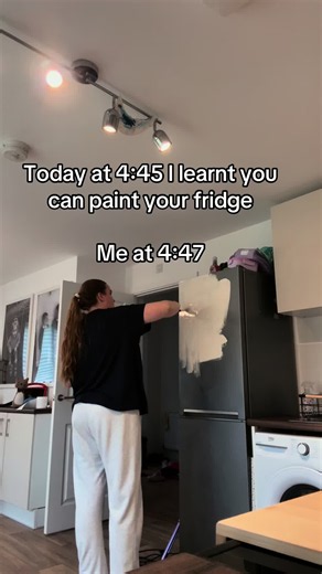 Painted Fridge: How to Paint Your Fridge for a Kitchen Makeover