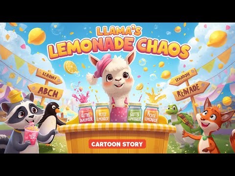 Llama's Lemonade Chaos! English Cartoons for Children & Animated Story Kindergarten