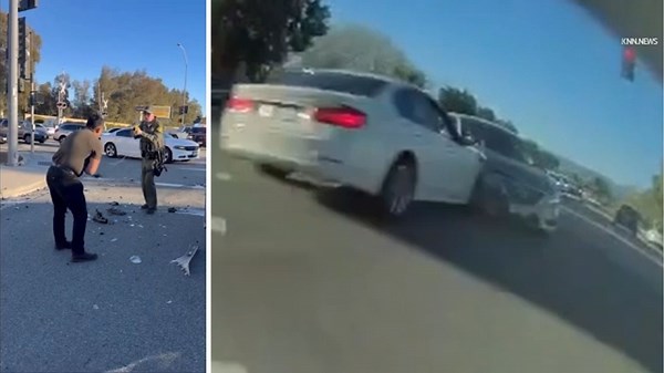 Driver Tased after Santa Clarita crash caught on video