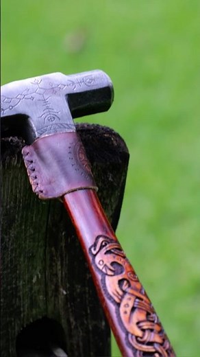 Laser Engraving Viking Design on Leather (Process)