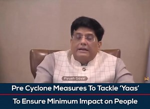 Measures taken to tackle cyclone Yaas & ensure minimum impact on people. ✳️ Railways has rescue equipment on standby & Railway Hospitals are on high alert 🚉 Food & medical aid kept ready at important stations 💠 Oxygen plants & #OxygenExpress to continue to serve hospitals | Piyush Goyal