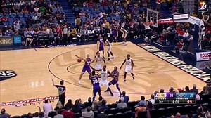 🎥 KCP caught fire tonight, finishing with a team-high 28 points after shooting a perfect 5-5 from behind the arc in the first quarter. | Los Angeles Lakers