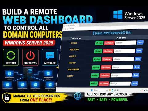 How to Build a Remote Web Dashboard to Control All Domain Computers on Windows Server 2025