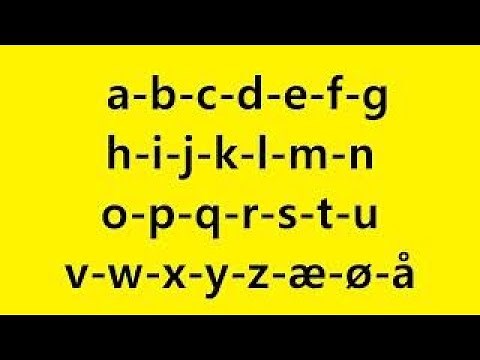 norwegian alphabet song - abcdefghijklmnopqrstuvwxyzæøå