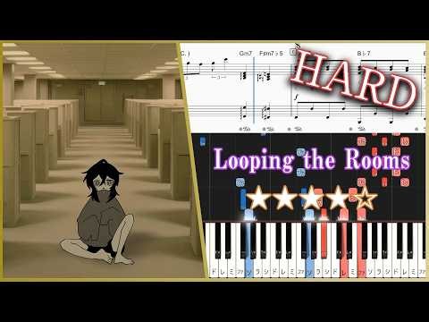 Looping the Rooms - rusino feat. Hatsune Miku - Hard Piano Tutorial + Sheets【Piano Arrangement】