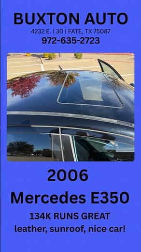 Mercedes E350 For Sale at Buxton Auto Fate Texas used car dealer cash cars under $5000!
