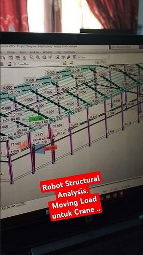 Robot Structural Analysis. Moving Load untuk crane.