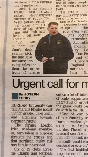 Page two in print and main page of @TheRugbyPaper website. Back-page and page-two interviews under my belt. #journalist #interview #newspaper #rugby