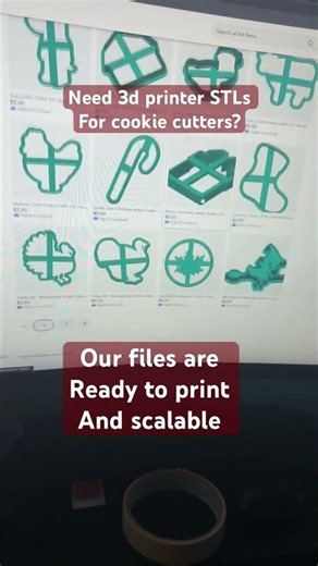 Need cookie cutter STLs? Check out our store linked to the channel! #cookiecutter #customcookies