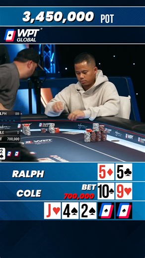Can the River Card Secure a Win Against Cole #shorts | World Poker Tour