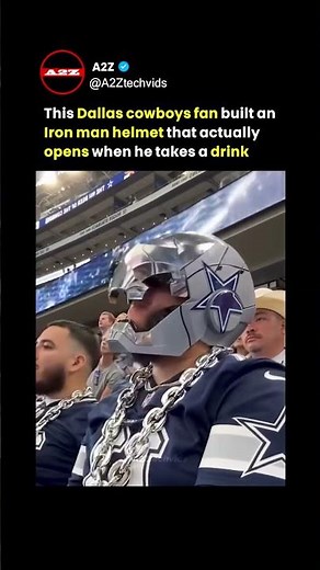 This Dallas Cowboys Fan Built a Motorized Iron Man Helmet!
