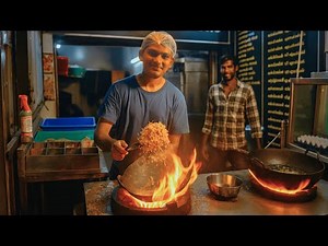 Incredible Speed! Street Chef Cooks Chicken Fried Rice in Under 2 Minutes
